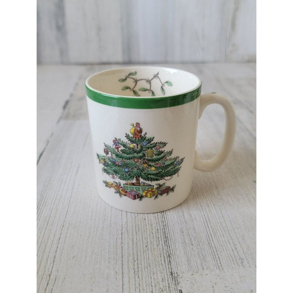 Spode Christmas tree coffee‎ cup s3324 Xmas home decor